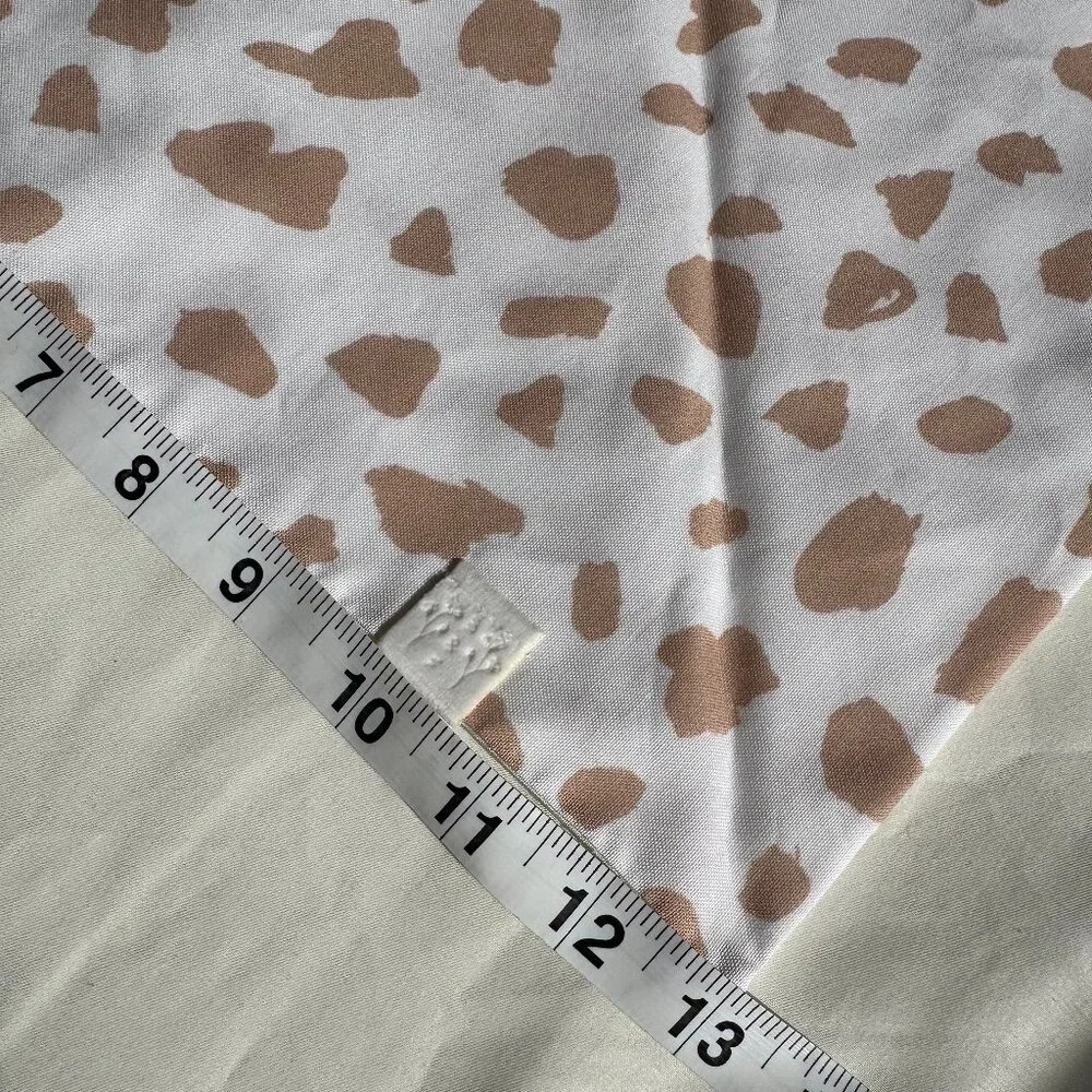 NWT Blush & Fluff Strawberry Cow Print Dog Bandana, White and Pink, Size M